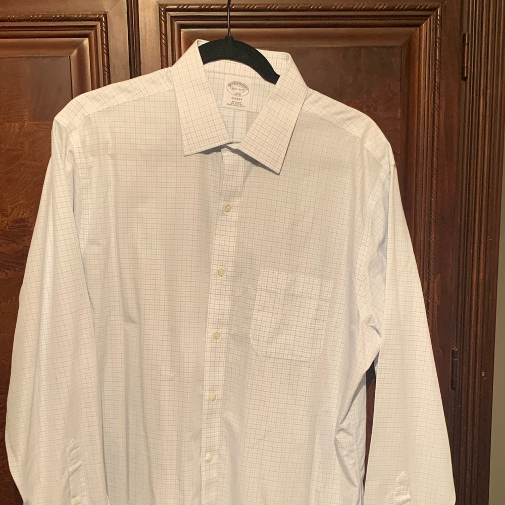 Men’s long sleeve button up blue checked